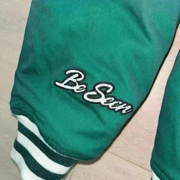 GHOST lifestyle pre work out vintage forest green Bomber Jacket size medium M - Picture 11 of 16